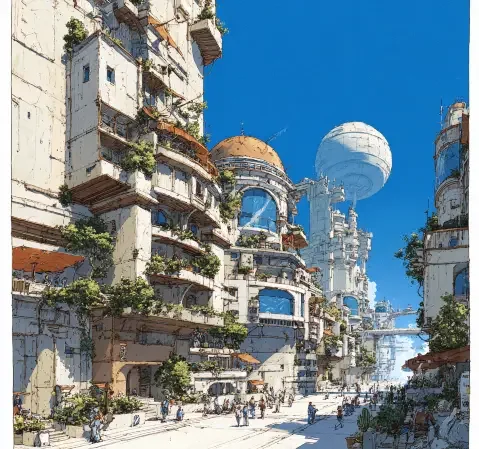 科幻题材剧集频道画面，冷色调未来空间场景